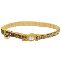 Coastal Fashion Safe Cat безопасный ошейник для котов 1смХ30см , золотой.